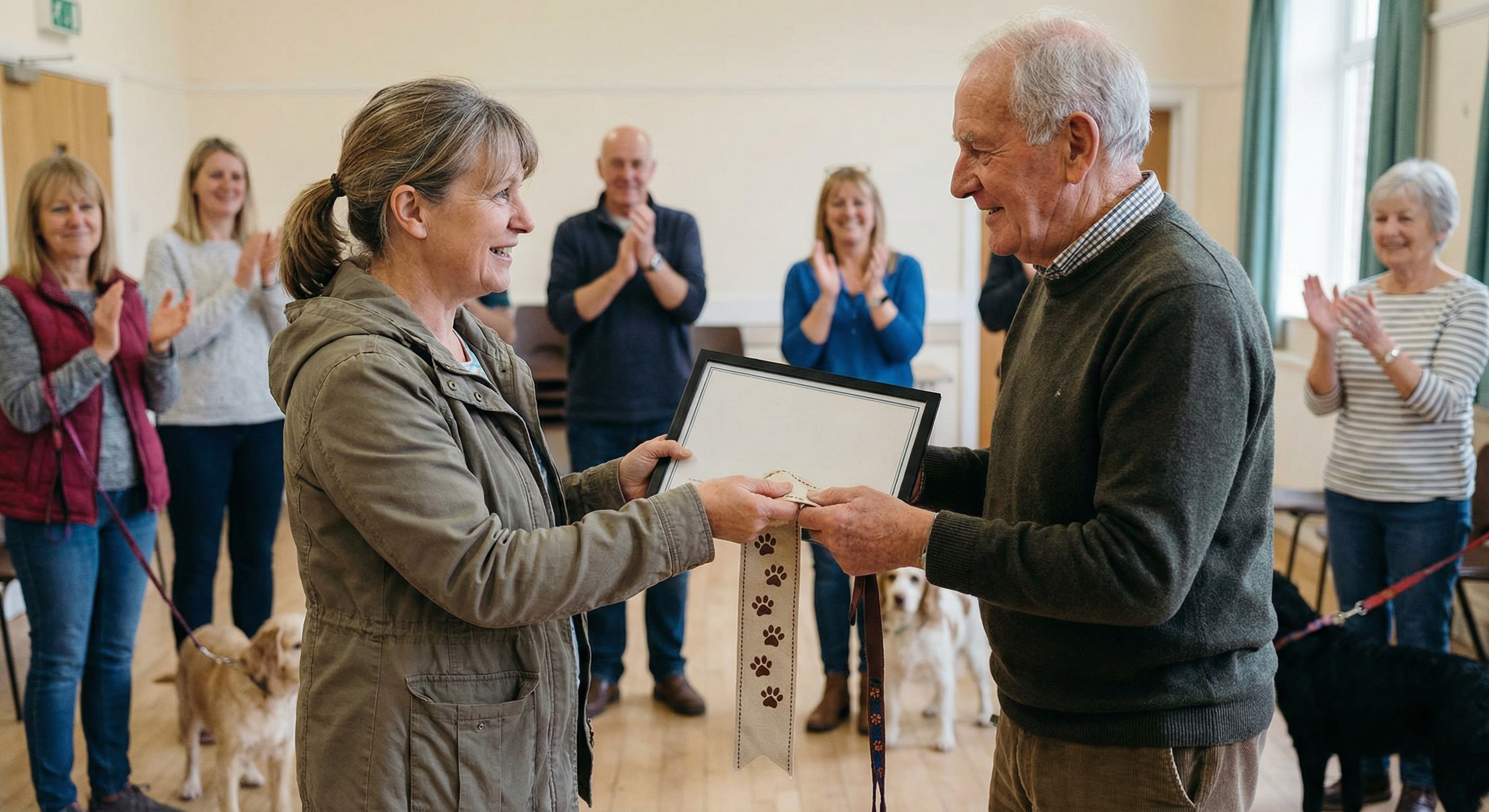 Et enkelt prisdiplom med potebånd